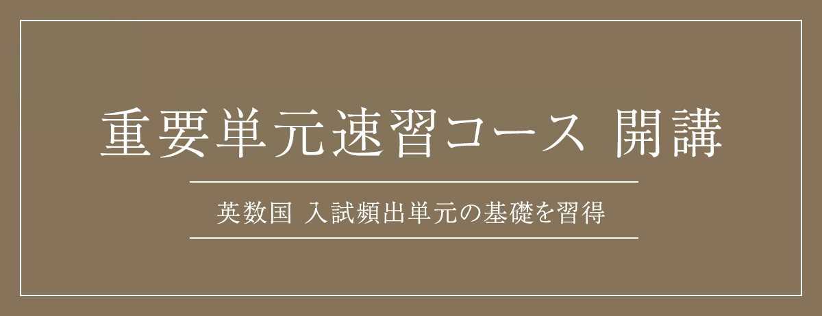 重要単元速習コースバナー